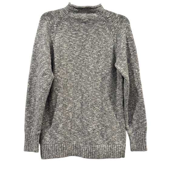 Women’s L.L. Bean 100% Cotton Mockneck Pullover Ragg Sweater: Gray: M - Picture 4 of 9